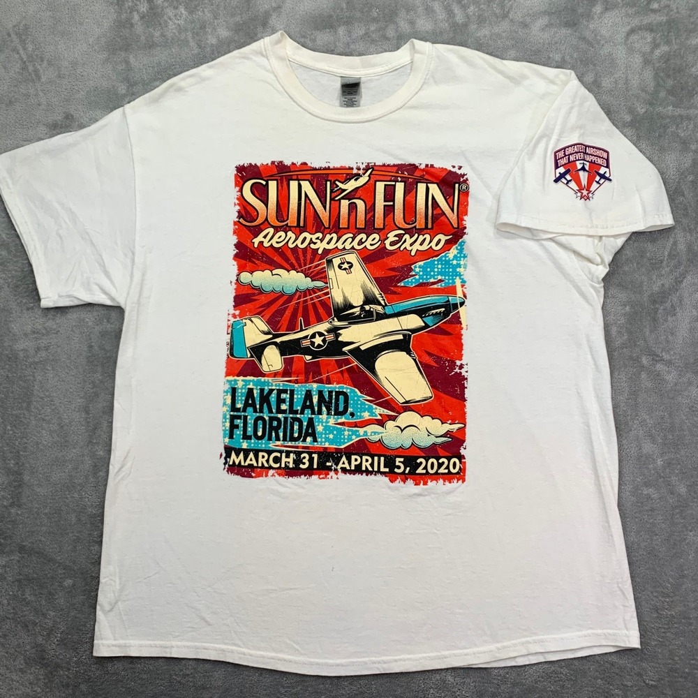Aerospace Expo The Airshow That Never Happened Sun 'n Fun Graphic Tee XL 2020 FL